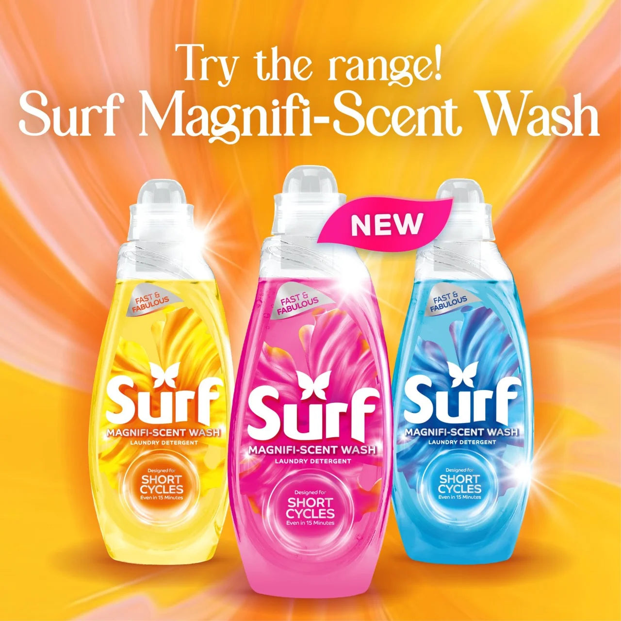 Surf Quick Wash Sunshine Blossom Laundry Detergent 31 Washes 837ml