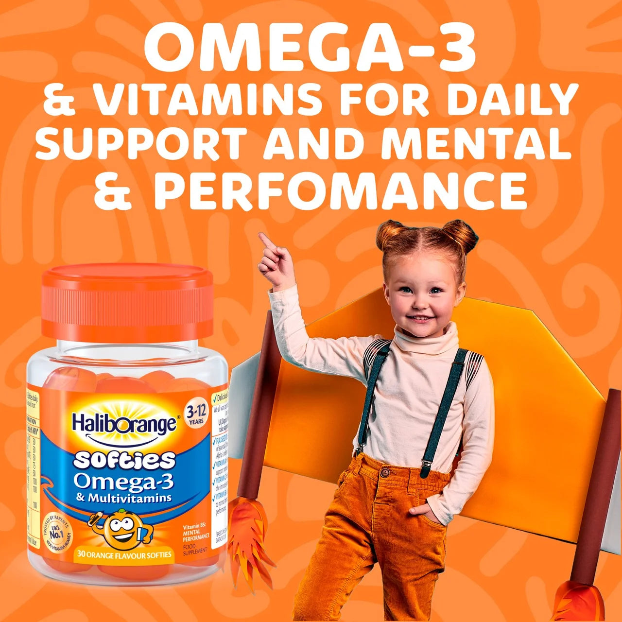 Haliborange Multivitamin & Omega-3 Softies 3-12 yrs 30 per pack