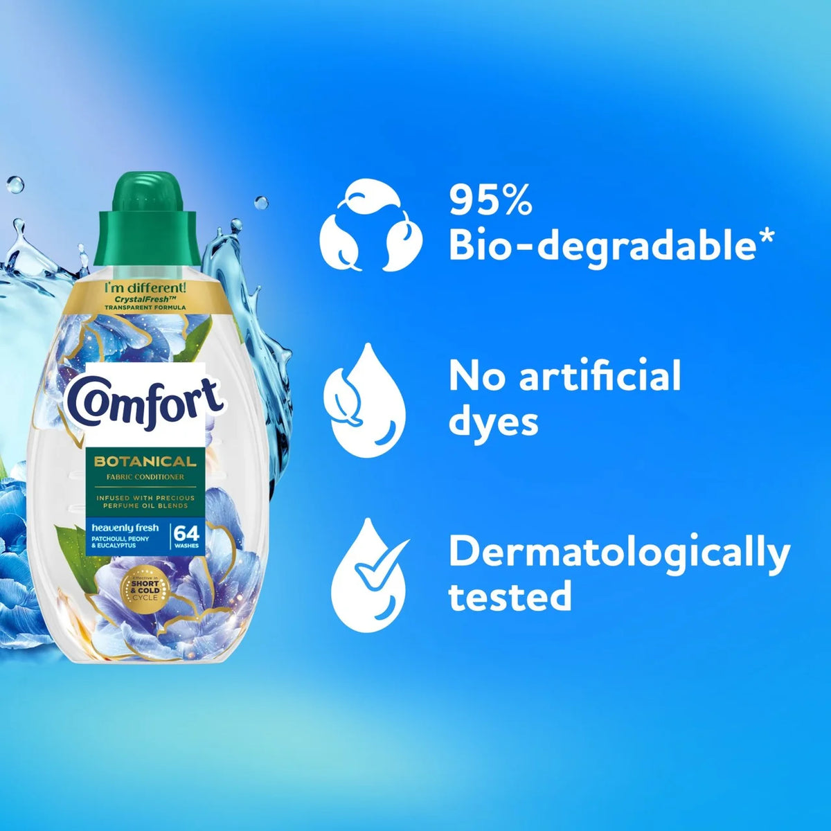 Comfort Botanical Fabric Conditioner Heavenly Fresh 64 Washes 960ml