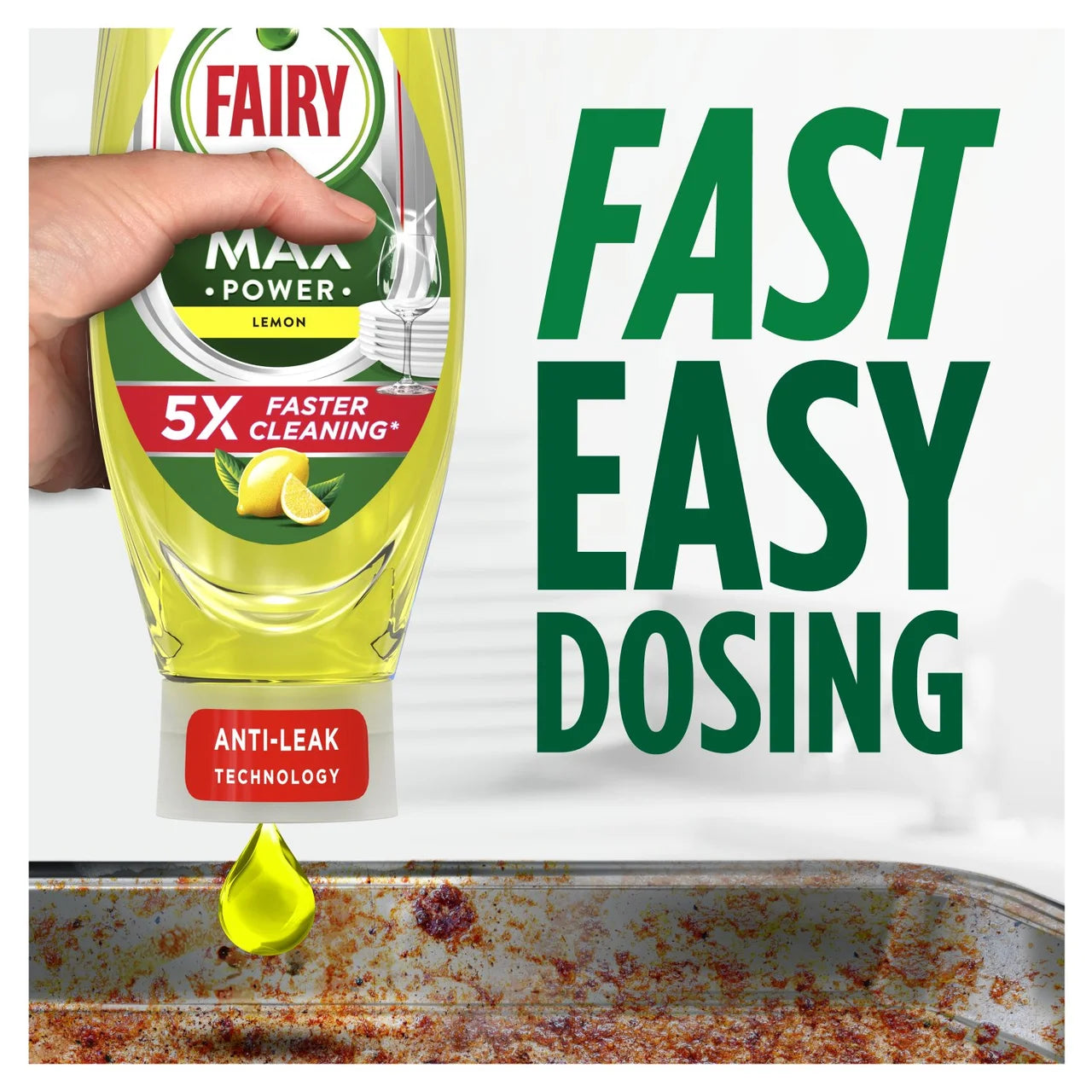Fairy Max Power Washing Up Liquid Lemon 730ml