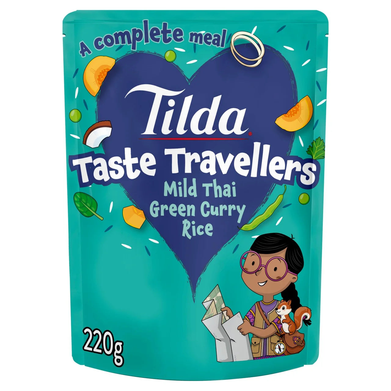 Tilda Kids Taste Travellers Mild Green Thai Curry Rice 220g
