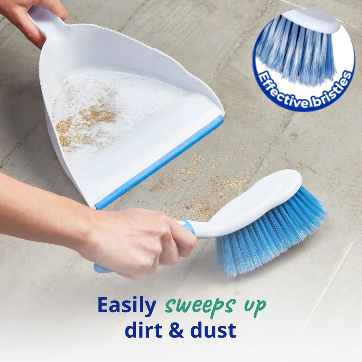 Spontex Dustpan & Brush Cleaning Set Large