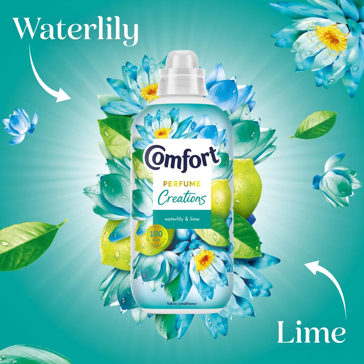 Comfort Perfume Creations Waterlily & Lime Fabric Conditioner 48 Washes 1400ml