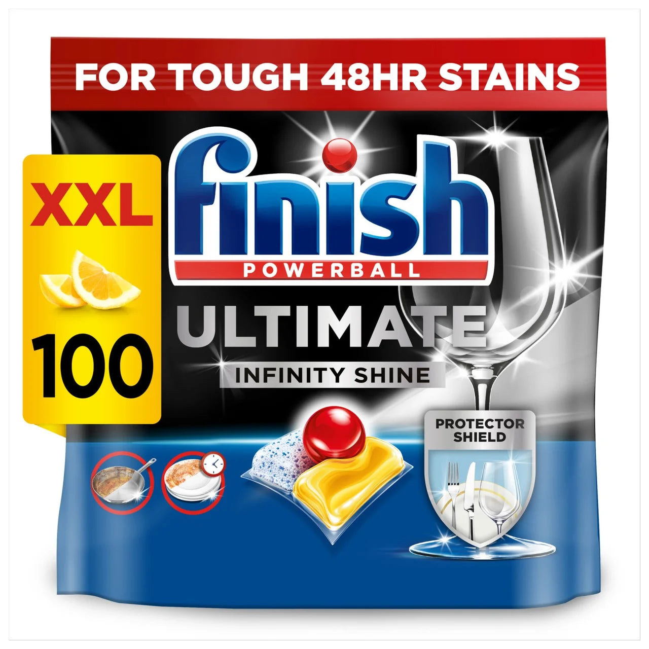 Finish Ultimate Infinity Shine Dishwasher Tablets Lemon 100 per pack