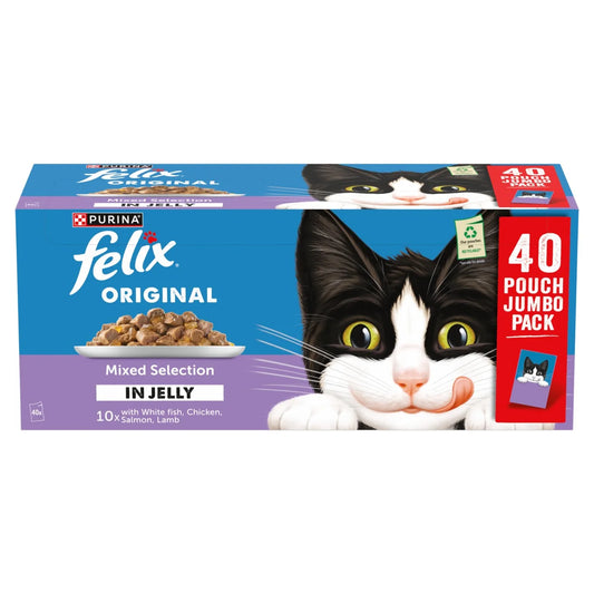 Felix Original Mixed Selection in Jelly Wet Cat Food 40 x 85g