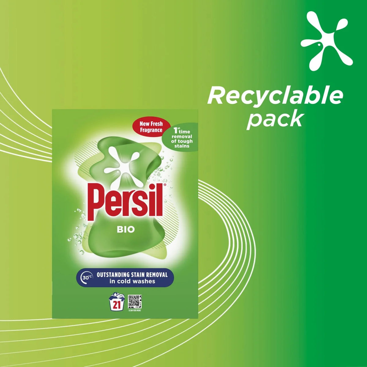 Persil Bio stain Fabric Cleaning Washing Powder 21 Wash 1.05kg