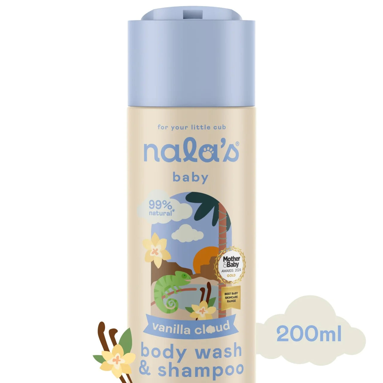 Nala's Baby Body Wash & Shampoo Vanilla Cloud 200ml