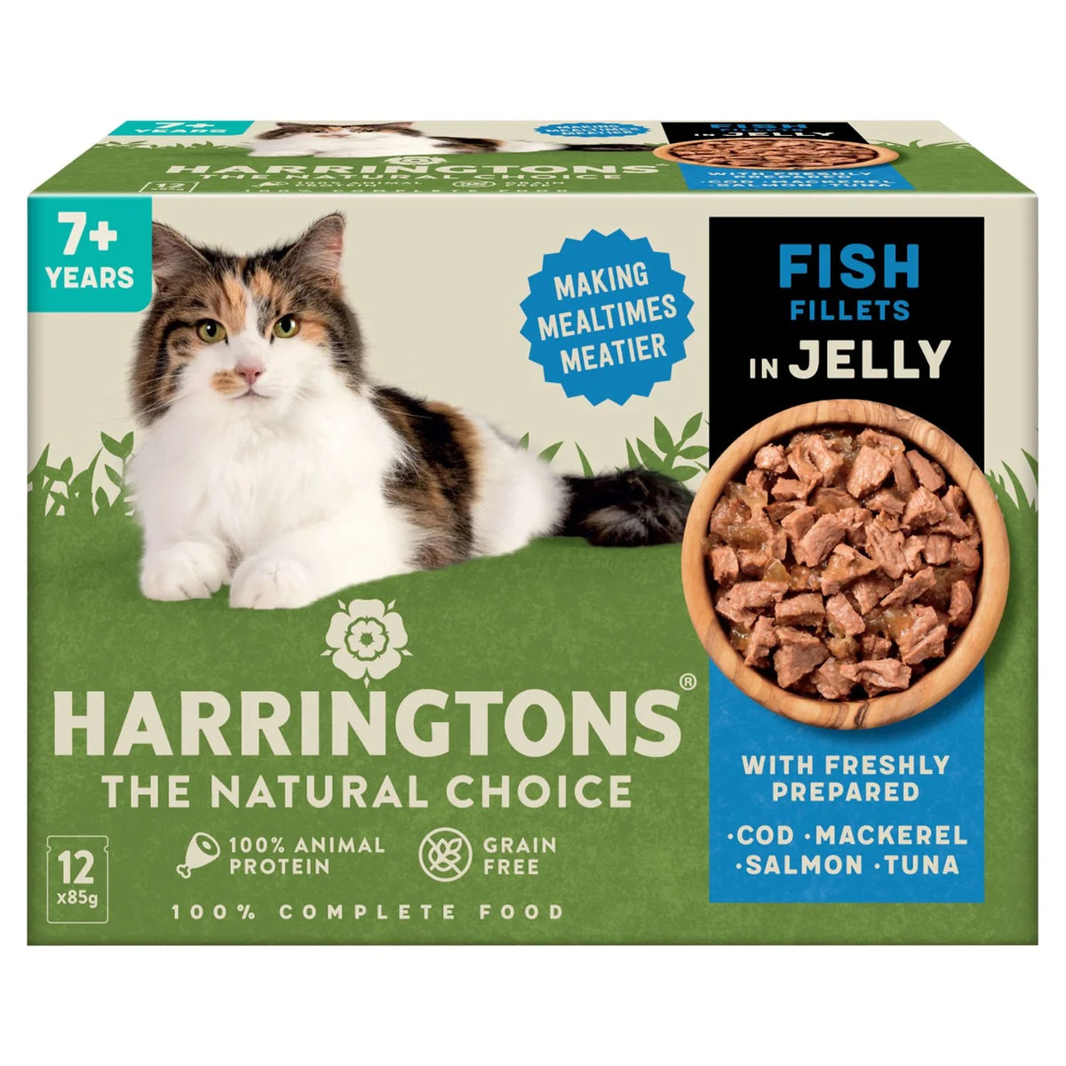 Harringtons Wet Cat Food Senior Fish in Jelly 12 x 85g