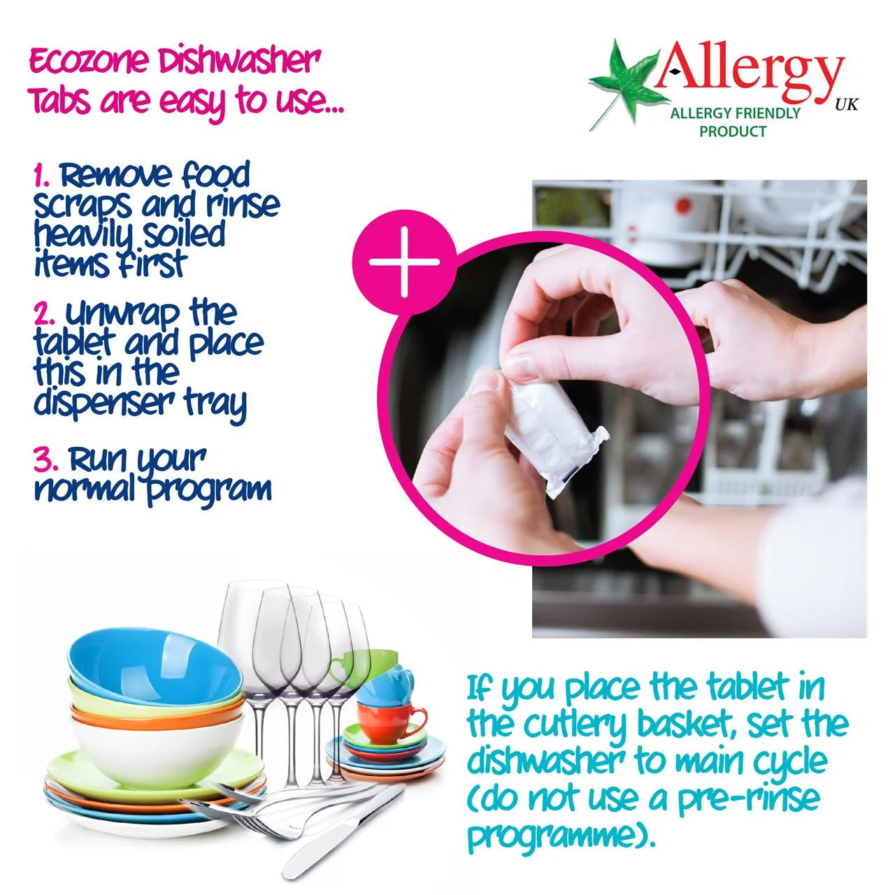 Ecozone Classic Dishwasher Tablets 72 per pack