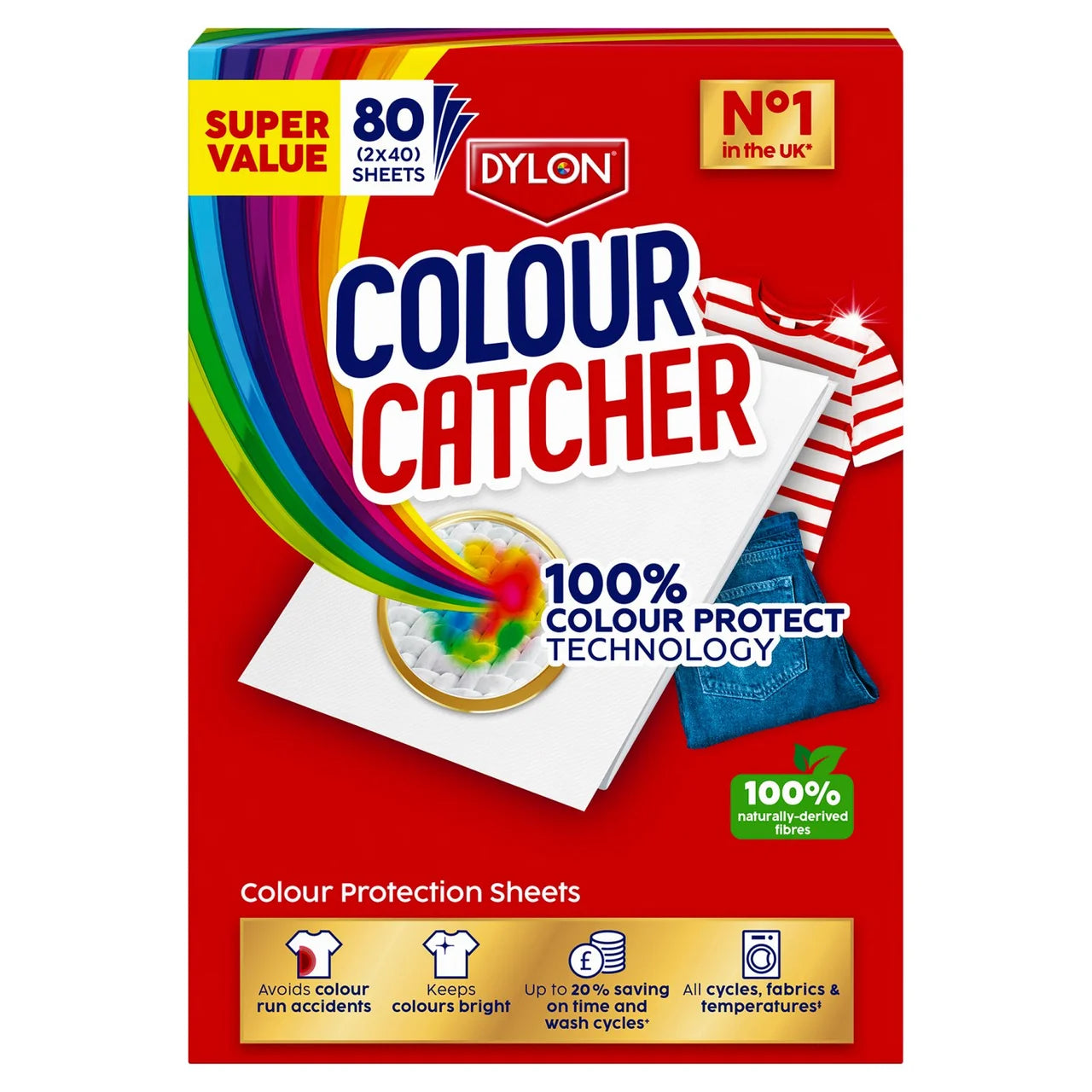 Dylon Colour Catcher Colour Protection Sheets 80 Pack