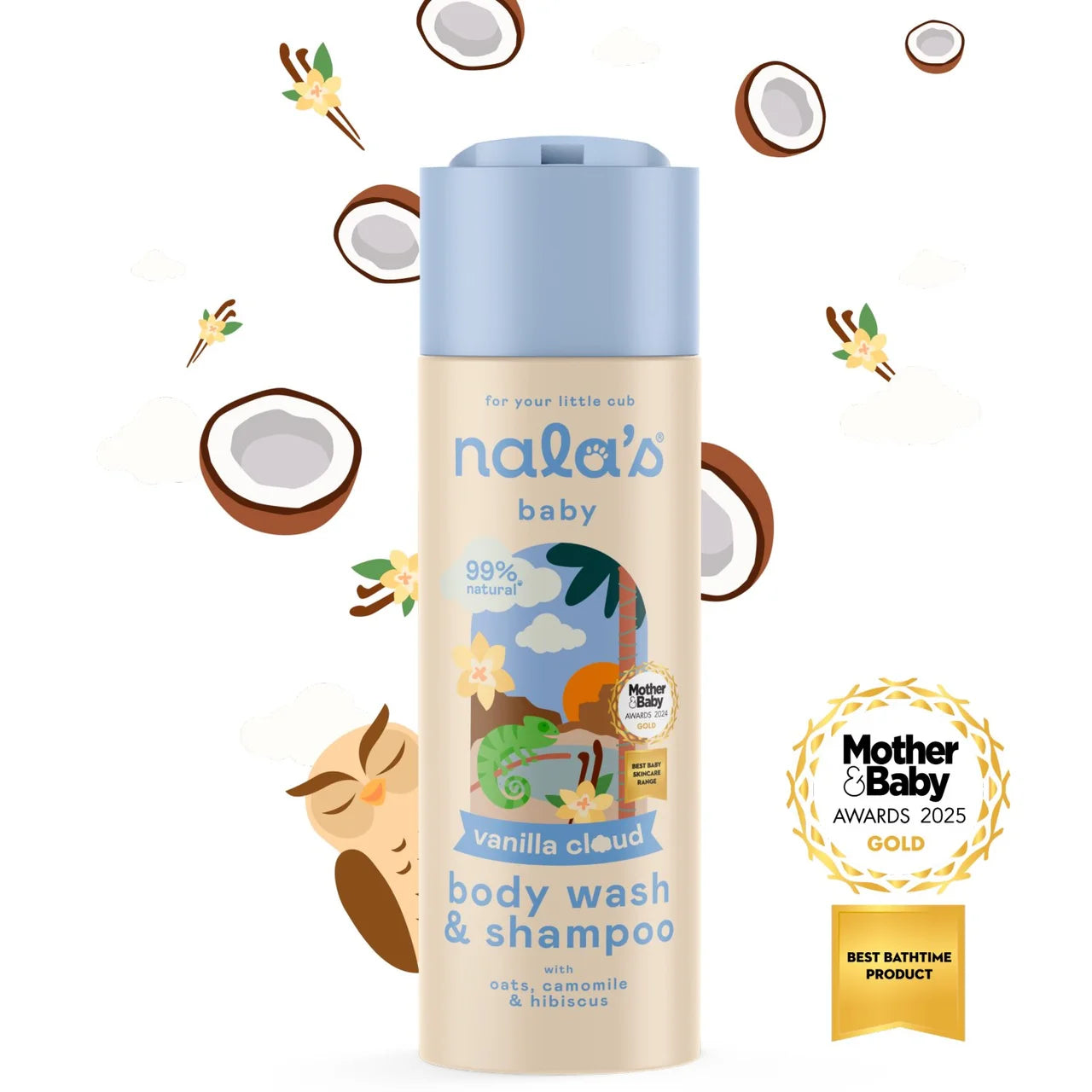 Nala's Baby Body Wash & Shampoo Vanilla Cloud 200ml