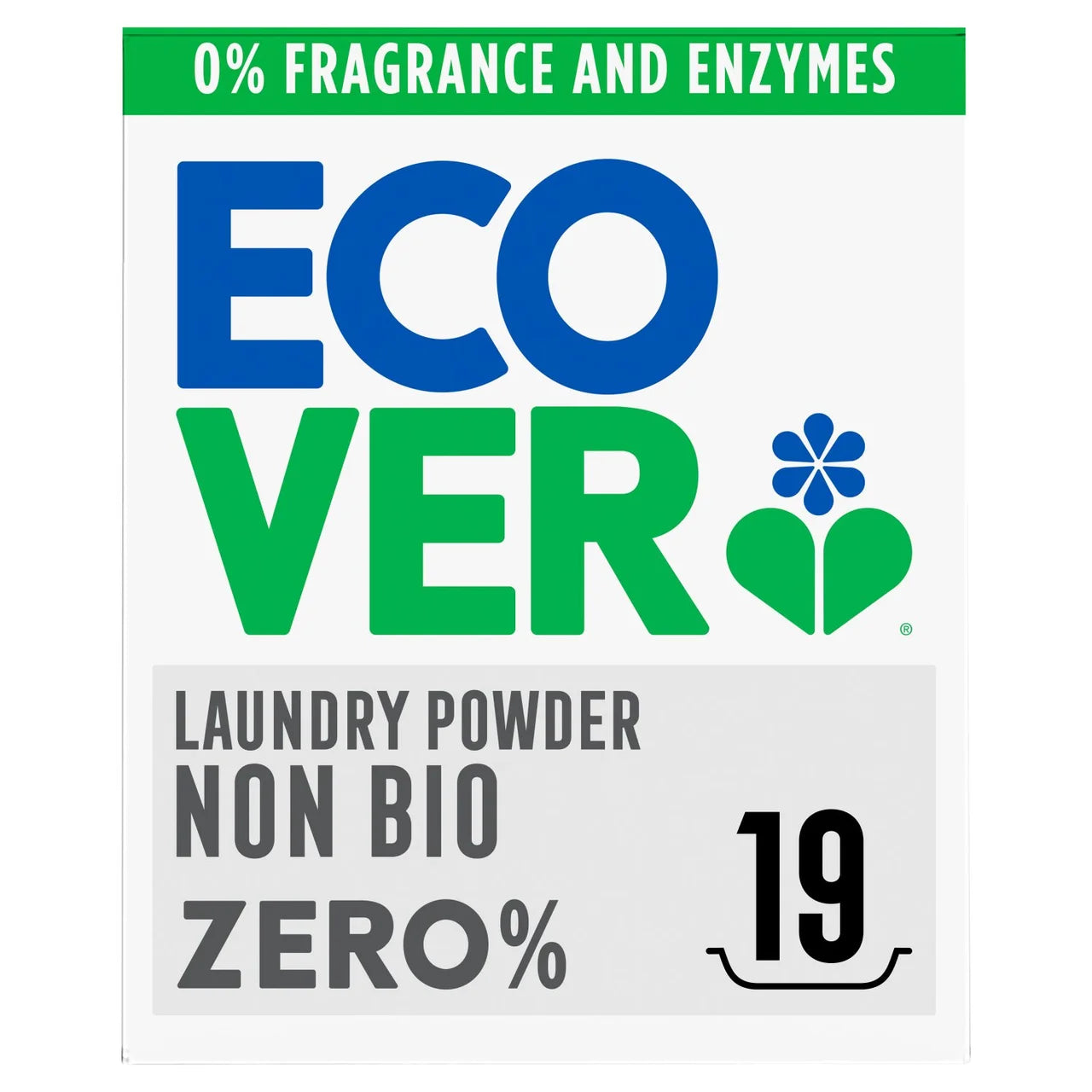 Ecover Concentrated Non Bio Zero Laundry Powder 19 Washes 950g