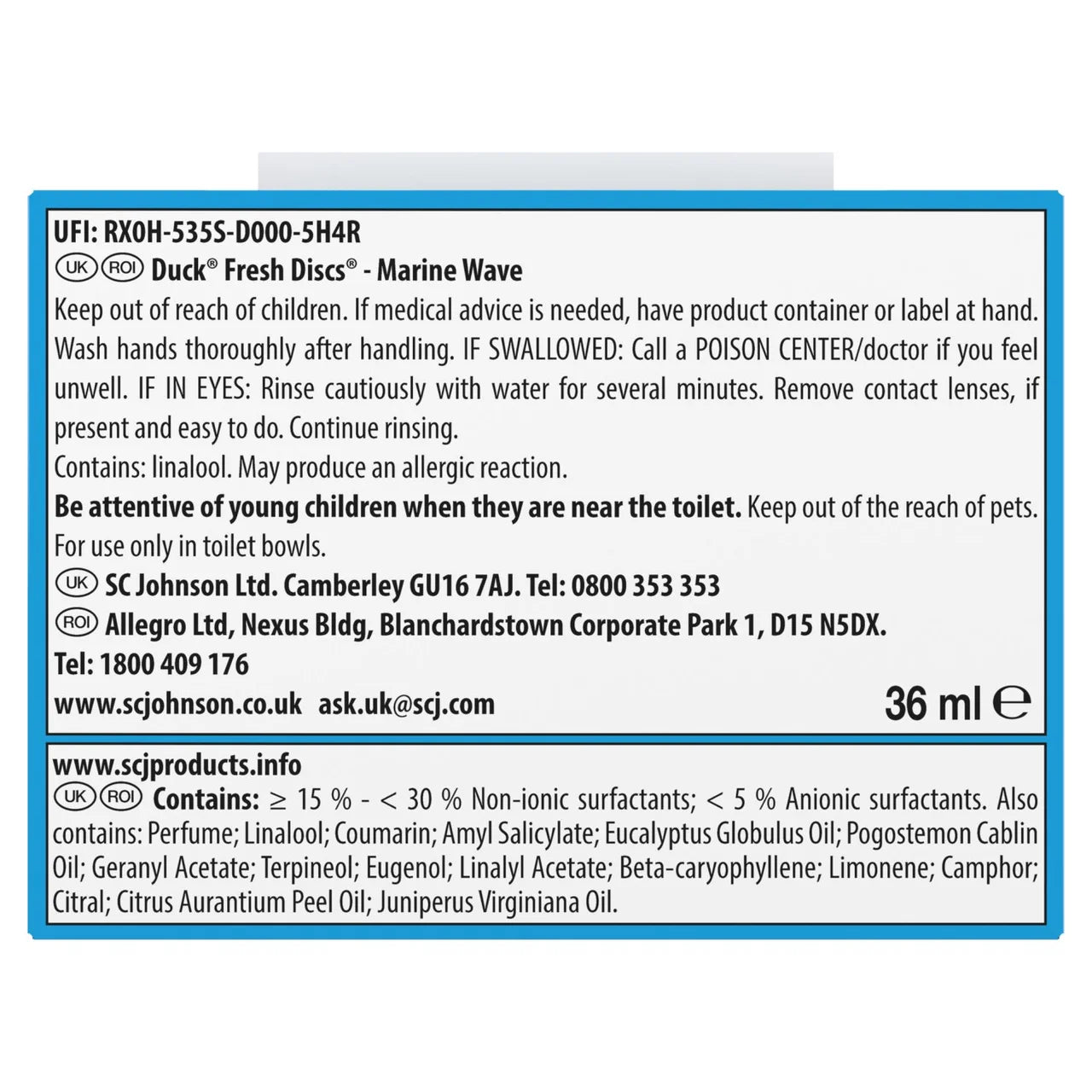 Duck Toilet Fresh Discs Holder Marine 36ml