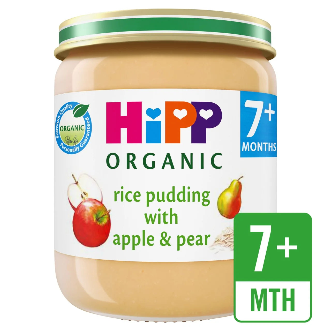 HiPP Organic Rice Pudding with Apple & Pear Baby Food Jar 7+ Months 160g