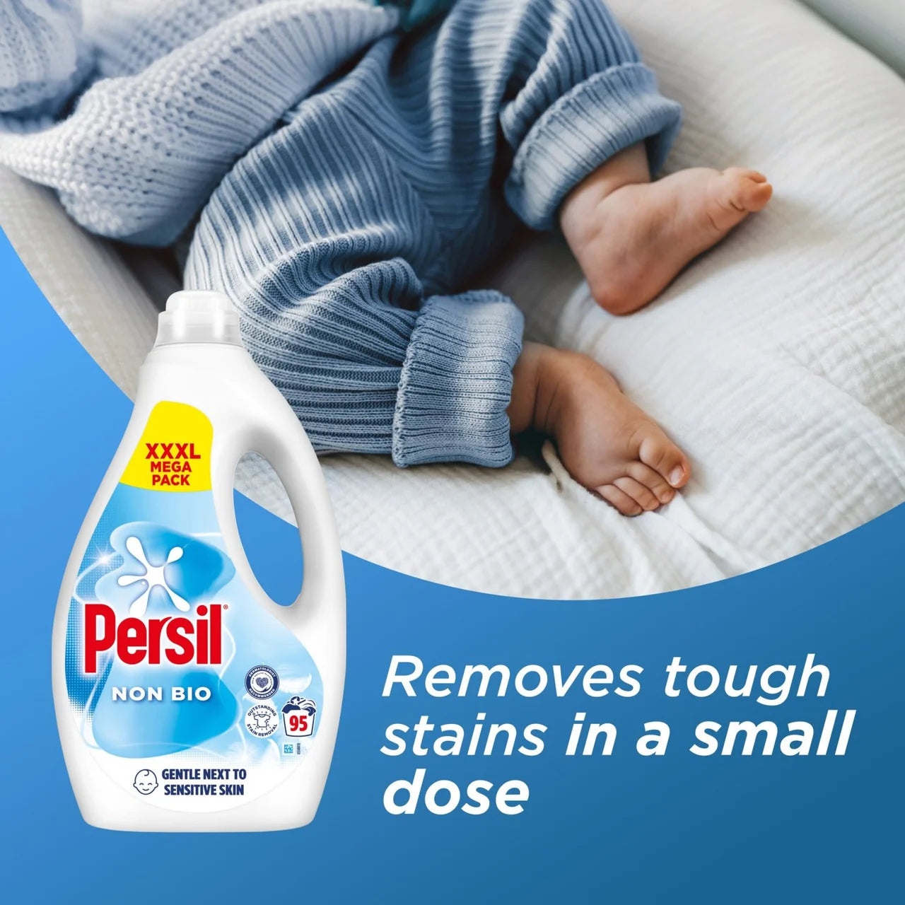 Persil Non Bio Laundry Detergent Washing Liquid 95 Washes 2600ml