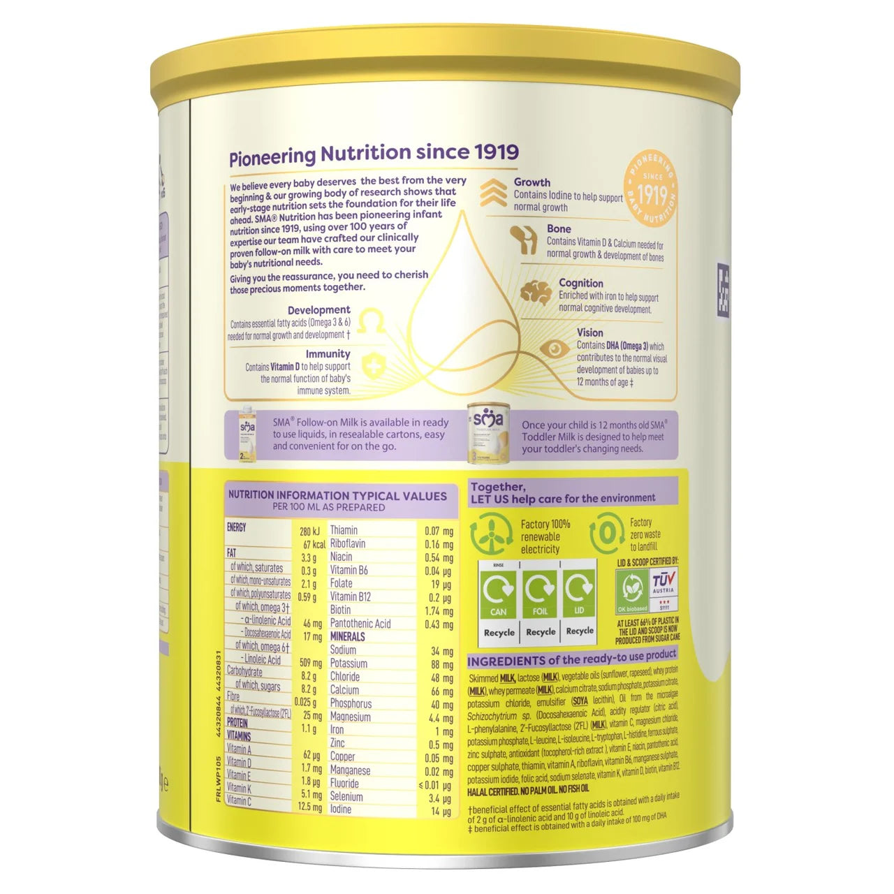 SMA Stage 2 Follow-on Baby Milk Formula Powder From 6-12 Months 800g