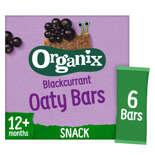 Organix Blackcurrant Soft Oaty Bars Toddler Snacks Multipack 12 months+ 6 x 23g