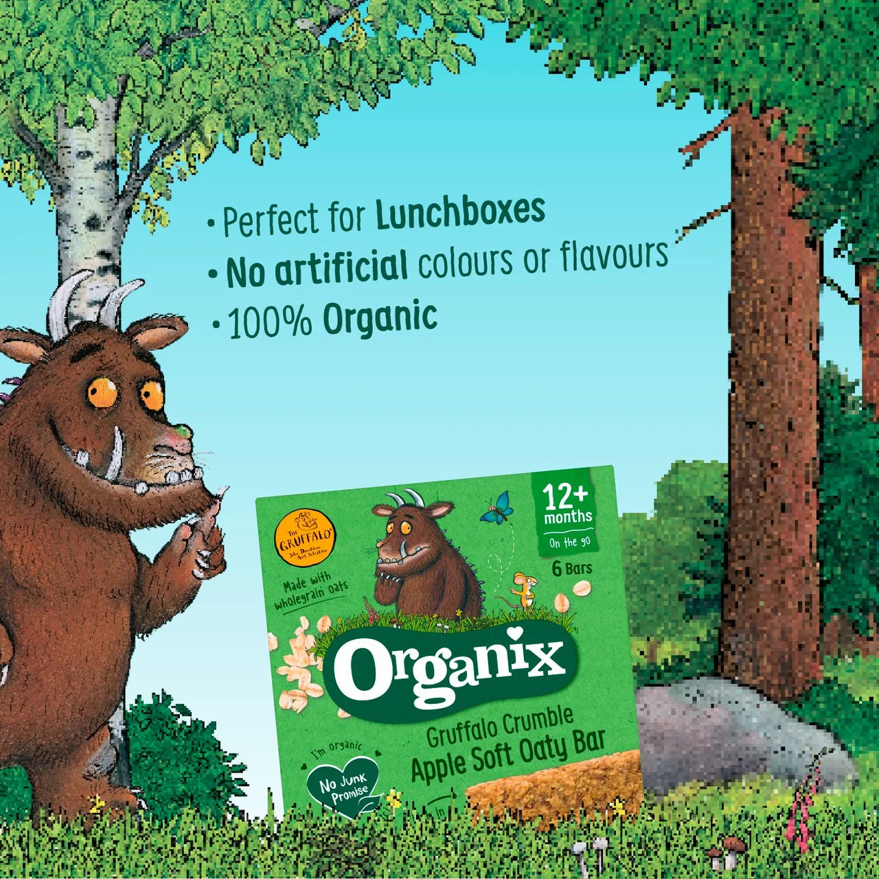Organix Gruffalo Crumble Apple Soft Oaty Bars 6 x 23g