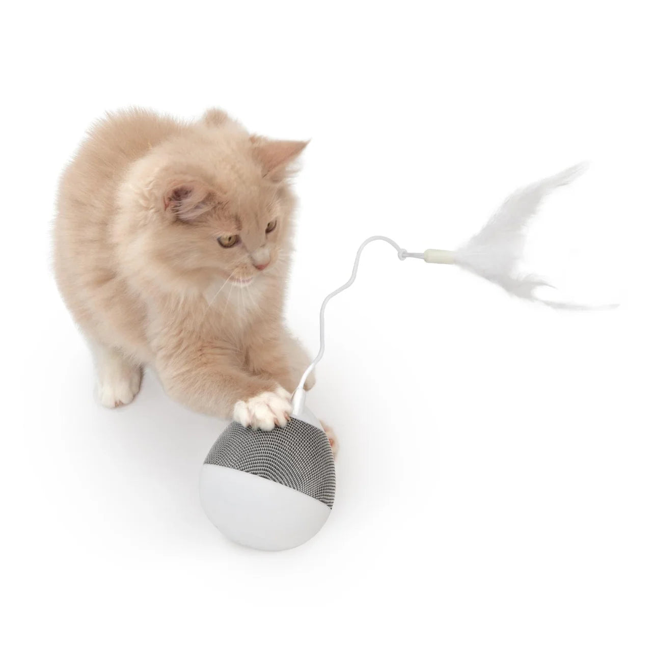 Catit Pixi Spinner Electronic Cat Toy White & Grey