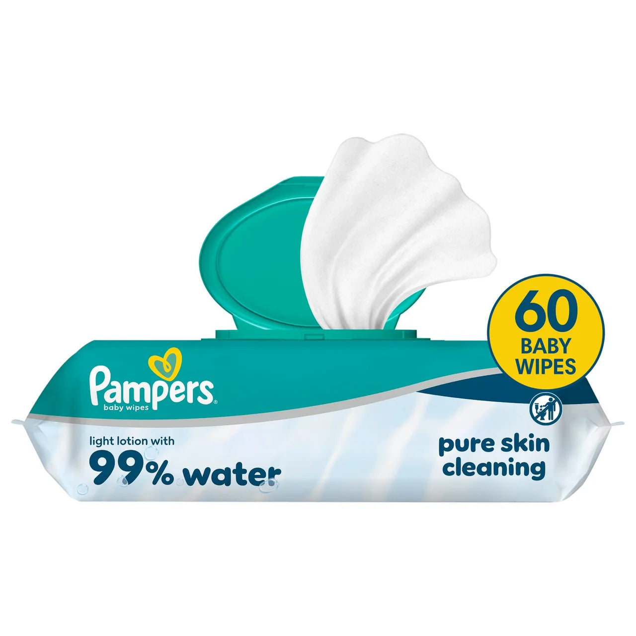 Pampers 99% Water Wipes 60 per pack