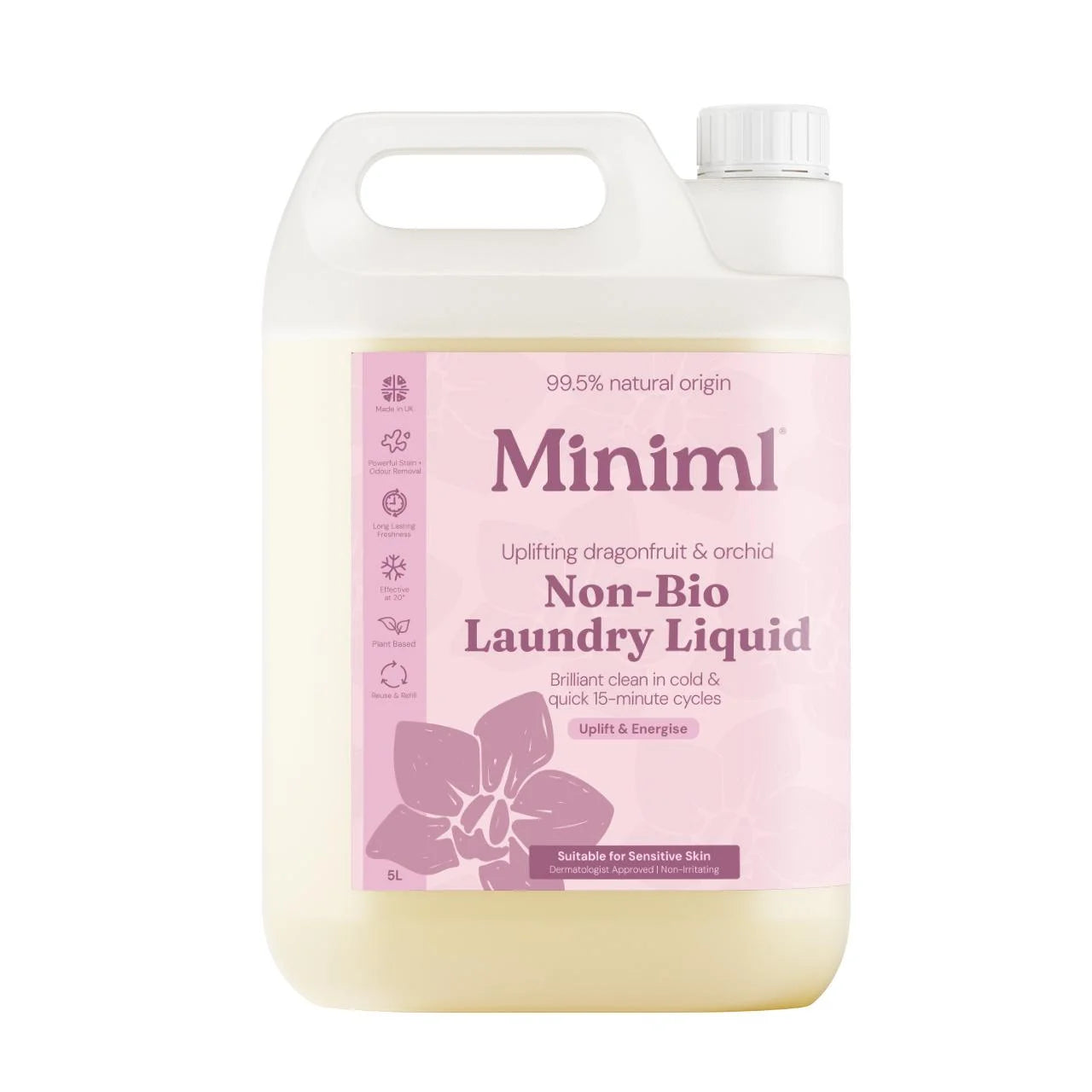 Miniml Laundry Liquid- Pink Dragonfruit & Orchid Refill 5L