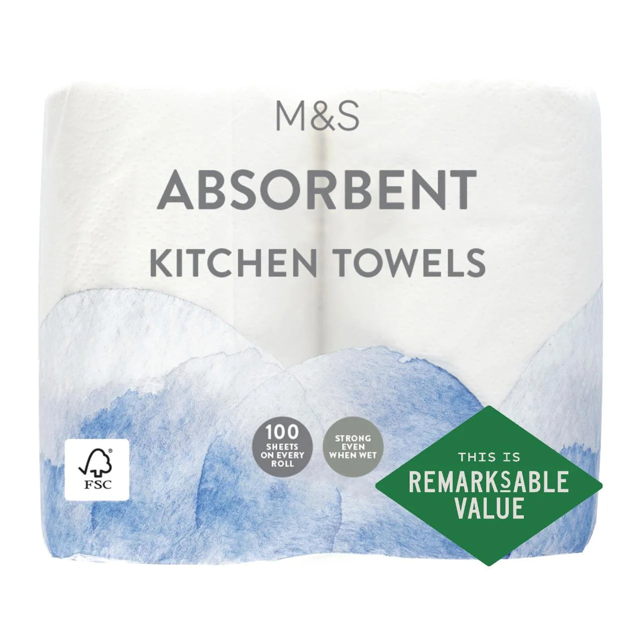 M&S Absorbent Kitchen Towels 2 per pack