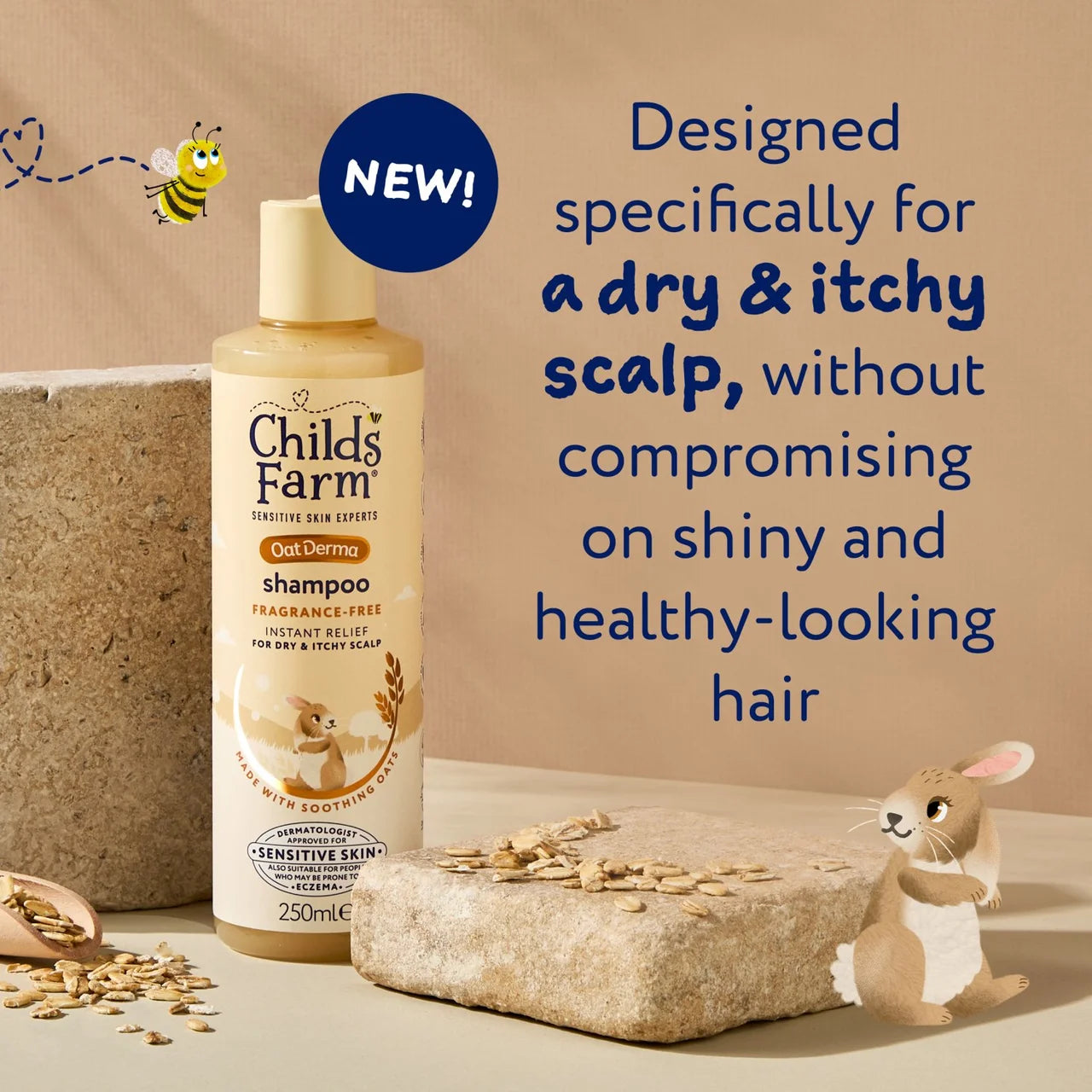 Childs Farm OatDerma Shampoo Fragrance-Free 250ml