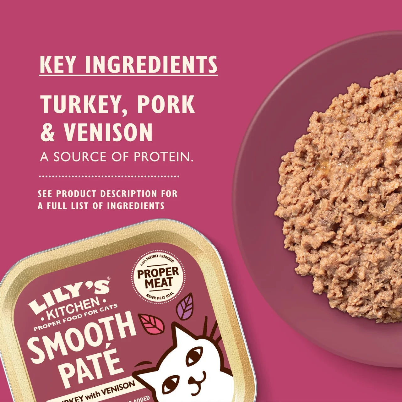 Lily's Kitchen Cat Smooth Turkey & Venison Pate 85g