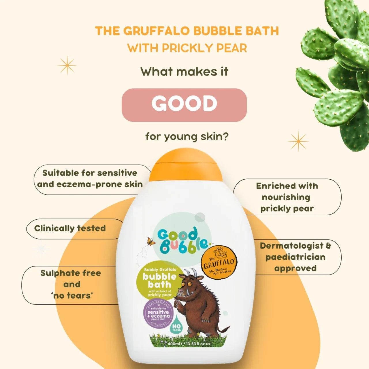 Good Bubble The Gruffalo Bubble Bath with Prickly Pear 400ml