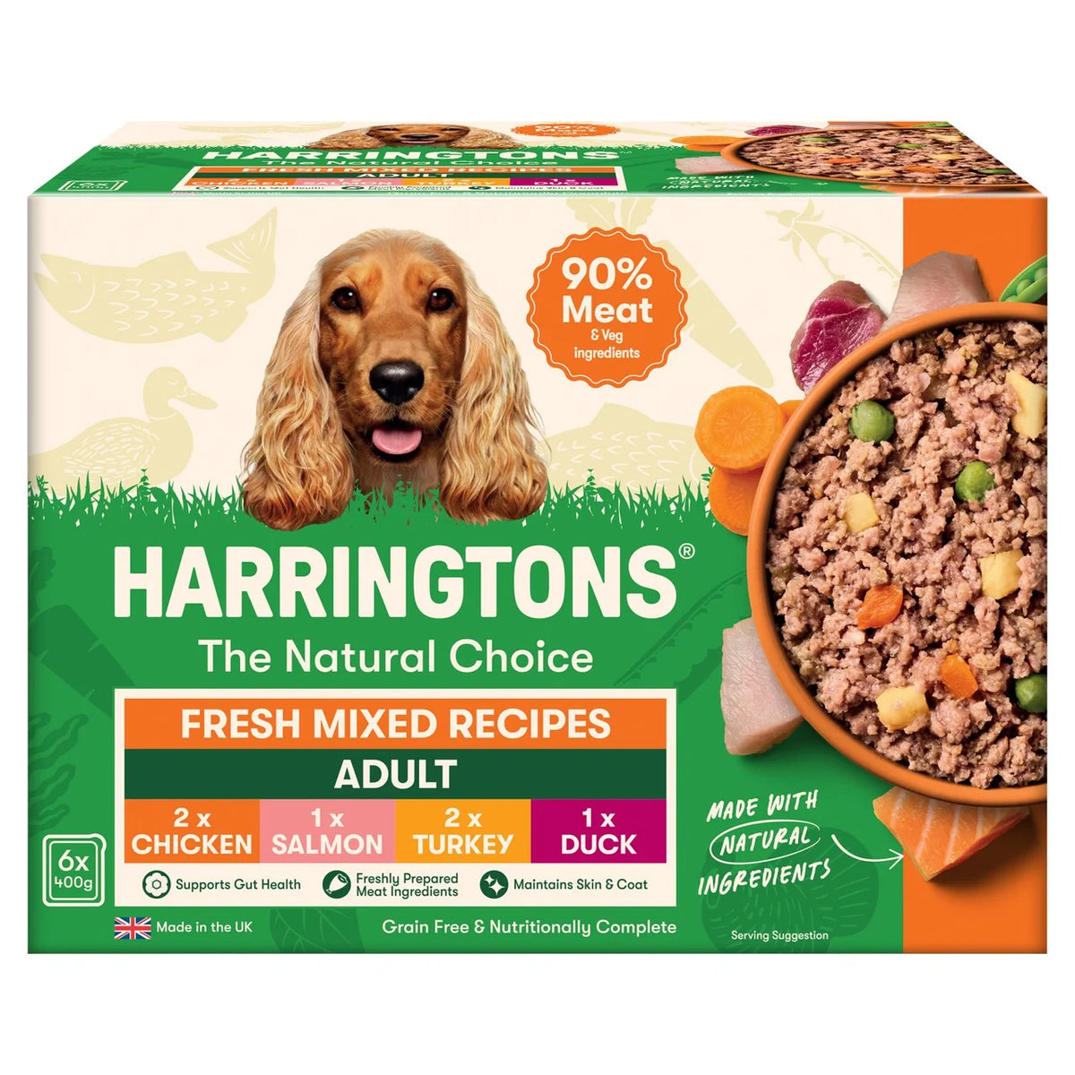 Harringtons Mixed Flavours Wet Dog Food 6 x 400g