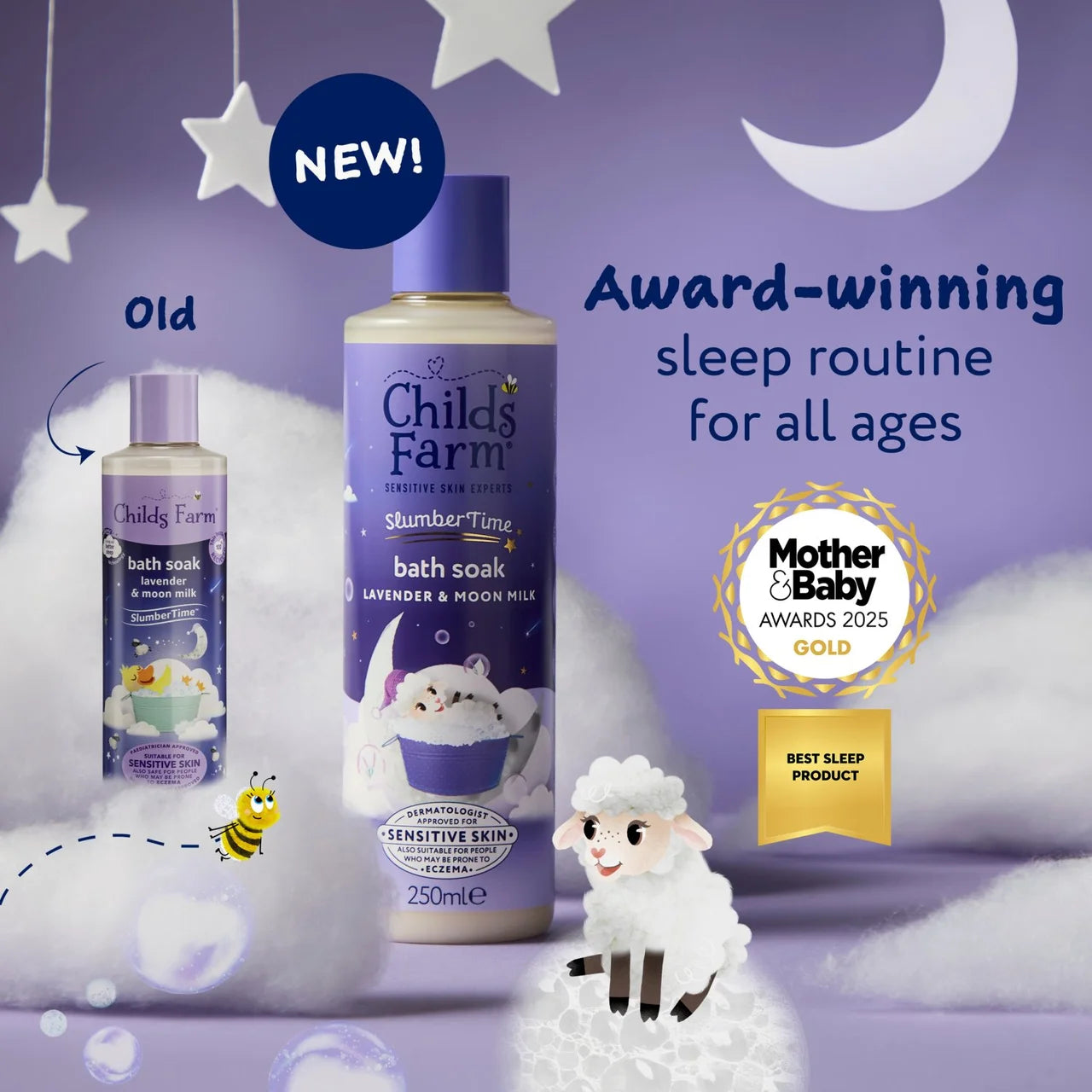 Childs Farm SlumberTime Bath Soak, Lavender & Moon Milk 250ml