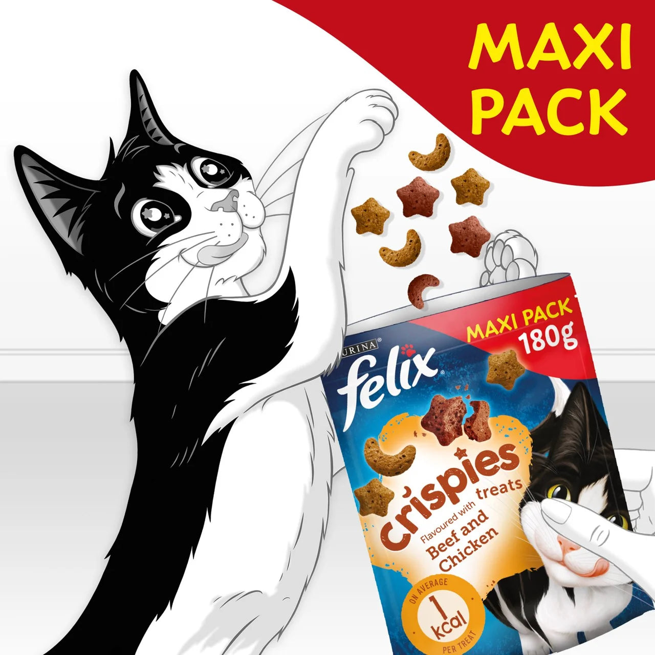 Felix Crispies Chicken and Beef Cat Treats 180g