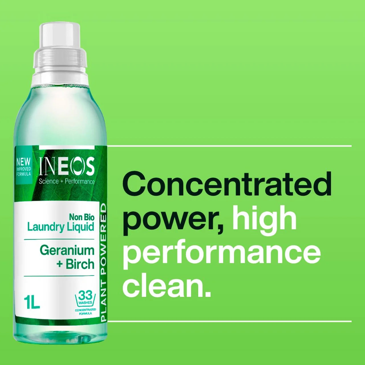 INEOS Non Bio Laundry Liquid Detergent Geranium + Birch 33 Washes 1000ml