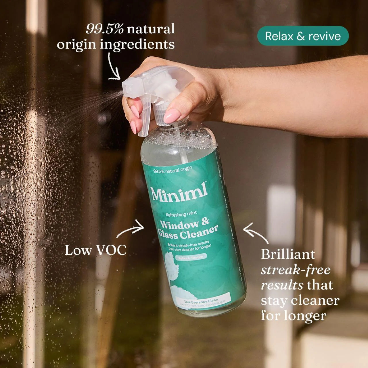 Miniml Mint Window & Glass Cleaner Spray 750ml