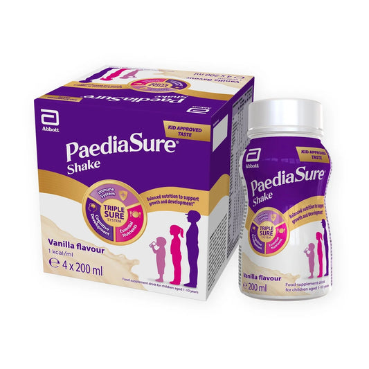 PaediaSure Shake Vanilla Nutritional Supplement Drink, 1-10 Yrs Multipack 200ml x 4
