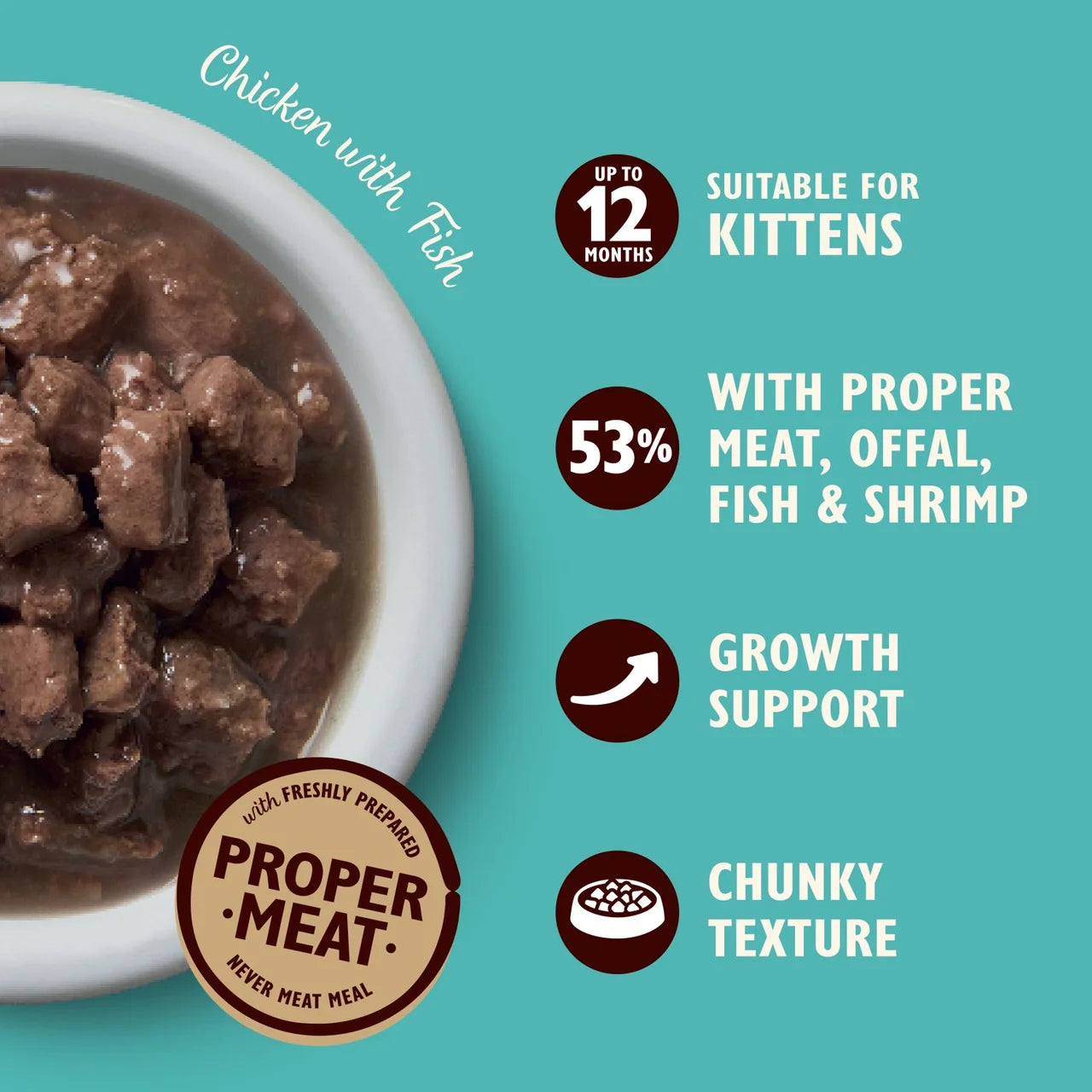 Lily's Kitchen Chicken & Ocean Fish Tasty Cuts in Gravy for Kittens 85g