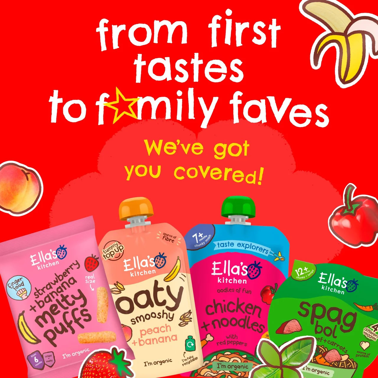 Ella's Kitchen Organic Safari Crackers Tomato & Red Pepper 18+ Months 100g