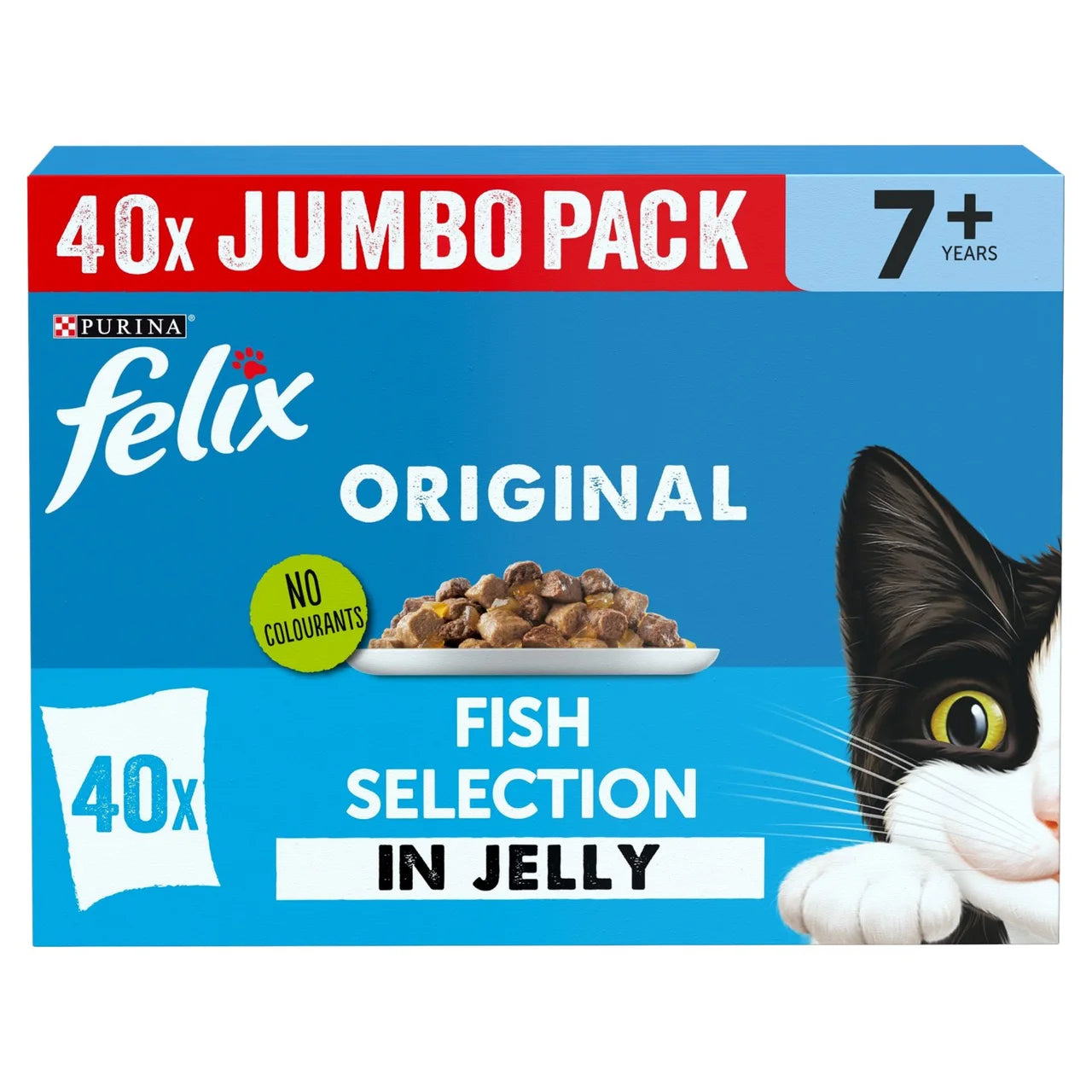 Felix Original Senior 7+ Fish Selection in Jelly Wet Cat Food 40 x 85g