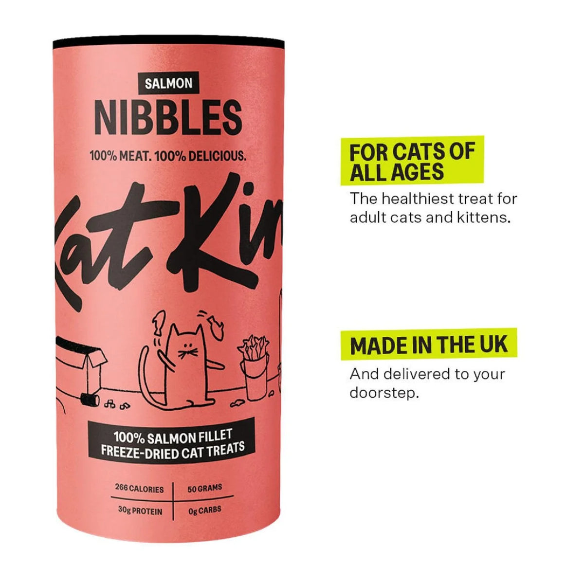 KatKin Salmon Nibbles Cat Treats 50g