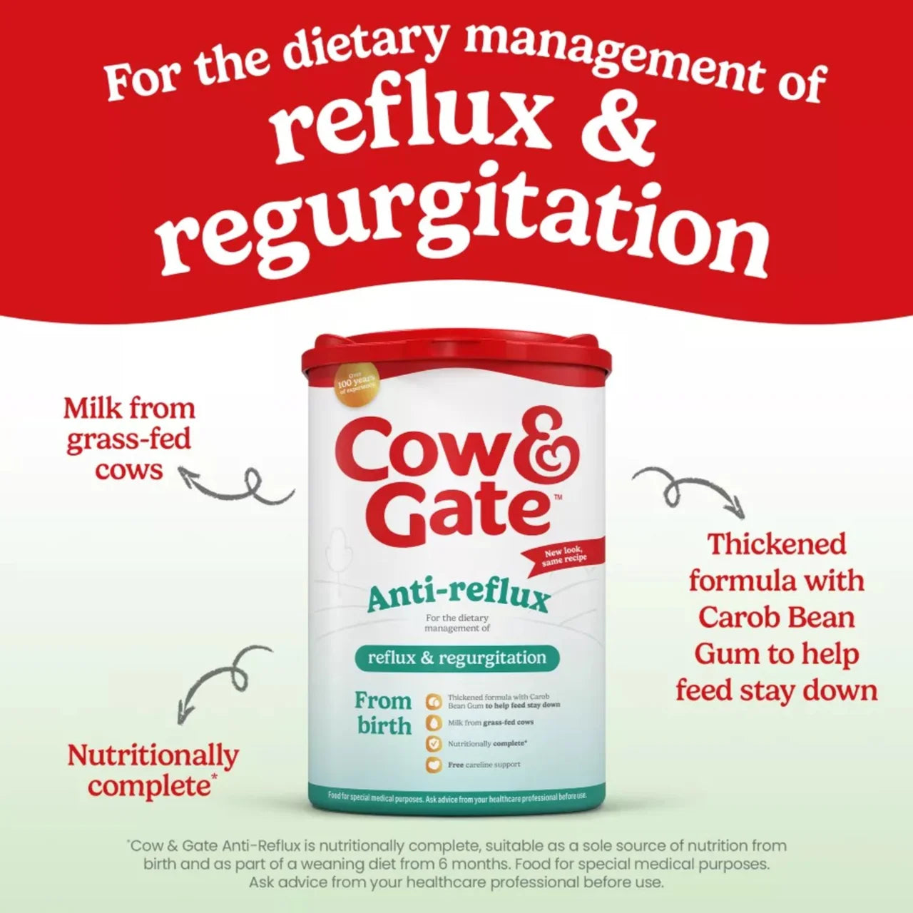 Cow & Gate Anti-Reflux Baby Milk Formula Powder from Birth 800g