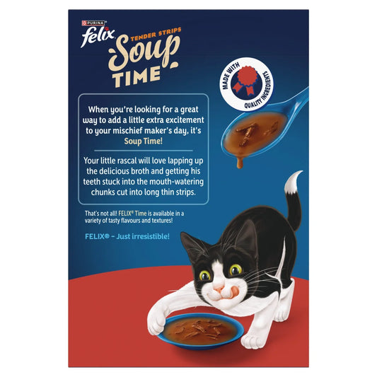 Felix Soup Tender Strips Farm Selection Wet Cat Food 6 x 48g