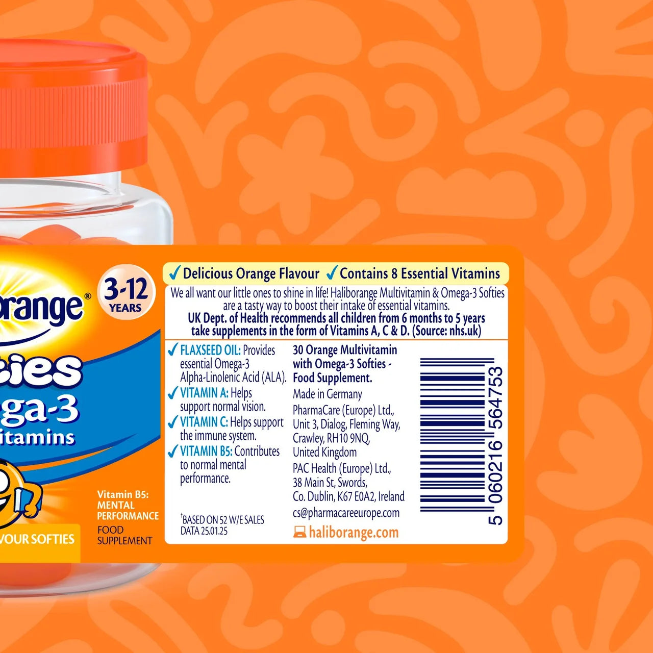 Haliborange Multivitamin & Omega-3 Softies 3-12 yrs 30 per pack