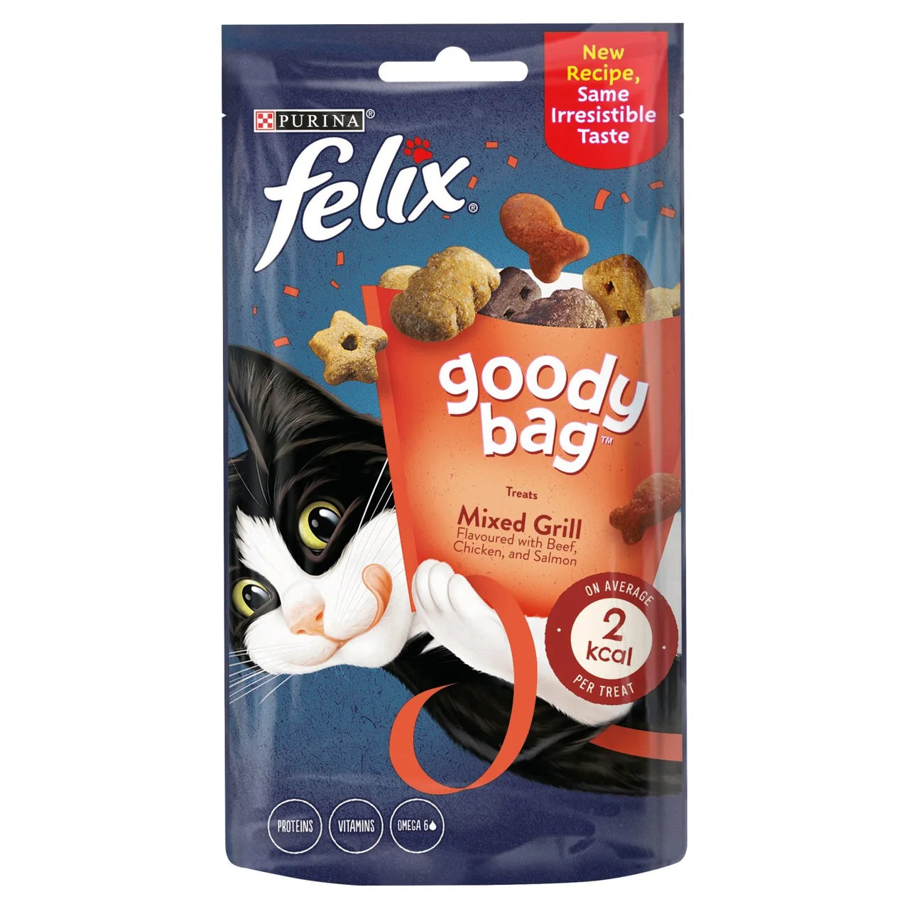 Felix Goody Bag Mixed Grill Beef Chicken & Salmon Cat Treats 60g