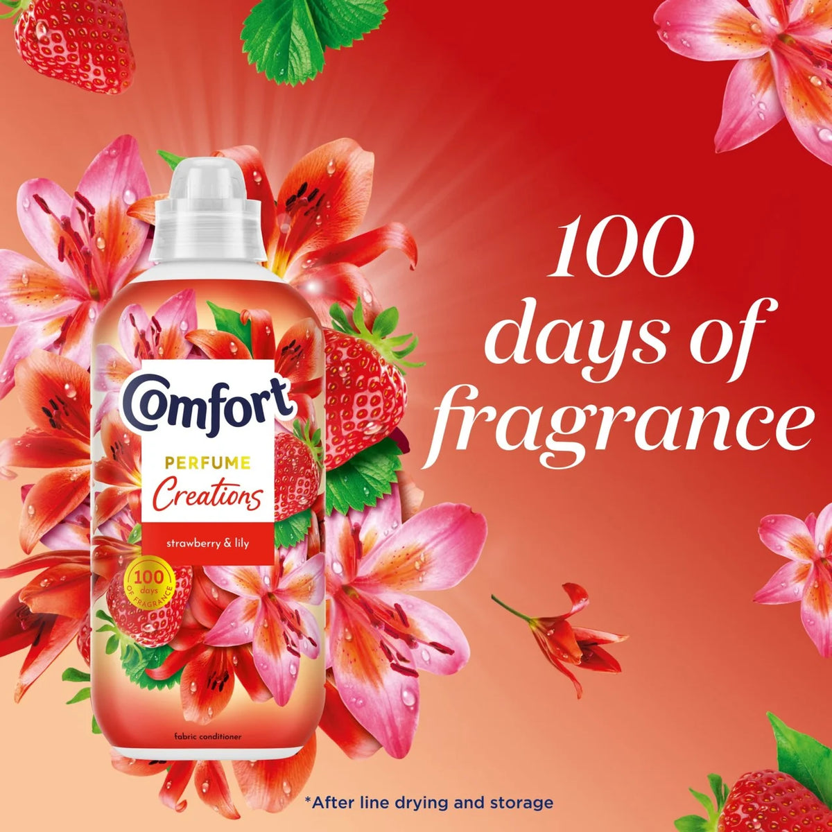 Comfort Creations Fabric Conditioner Strawberry and Lily 30 Washes 900ml
