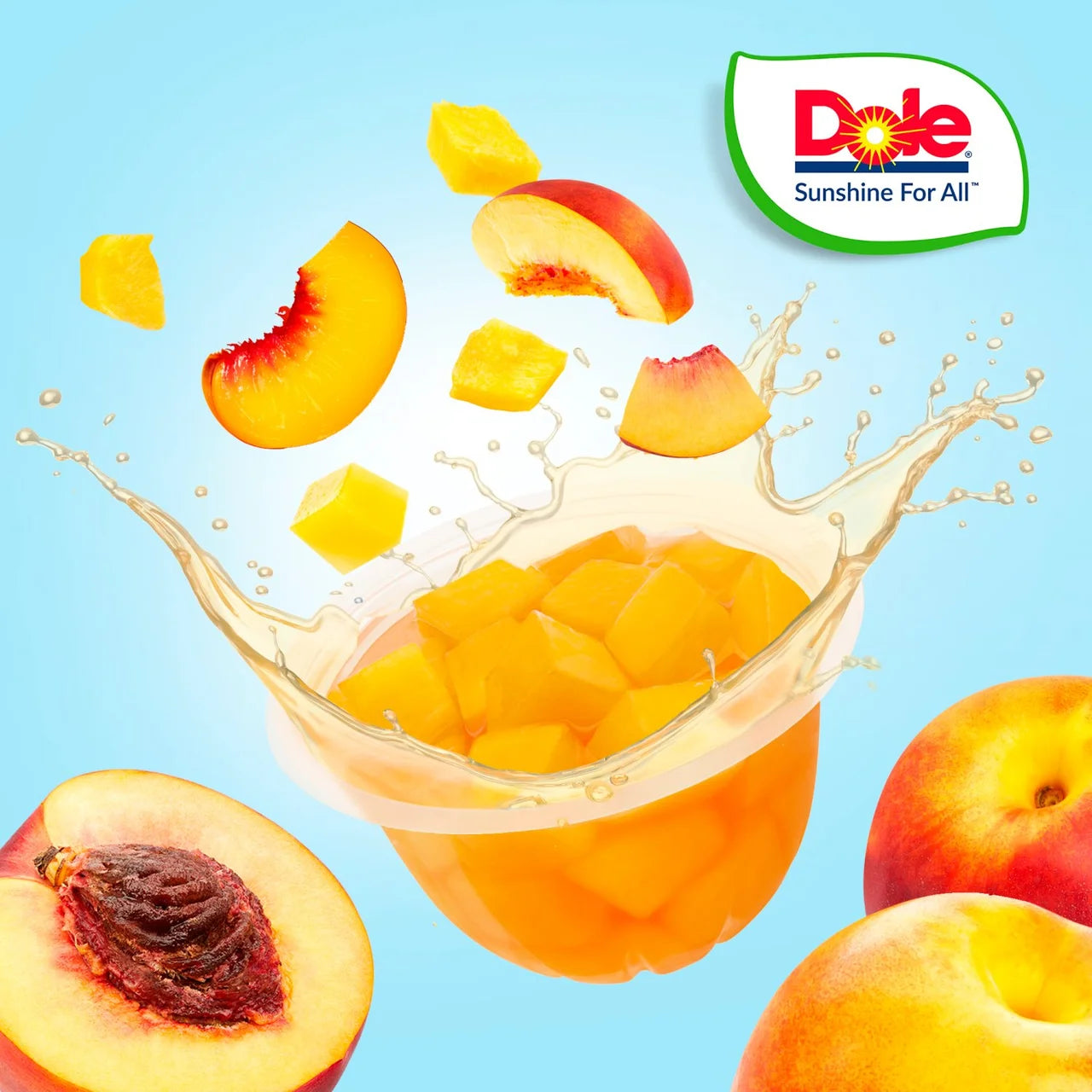Dole Peaches In Juice Fruit Pots Multipack 4 x 113g
