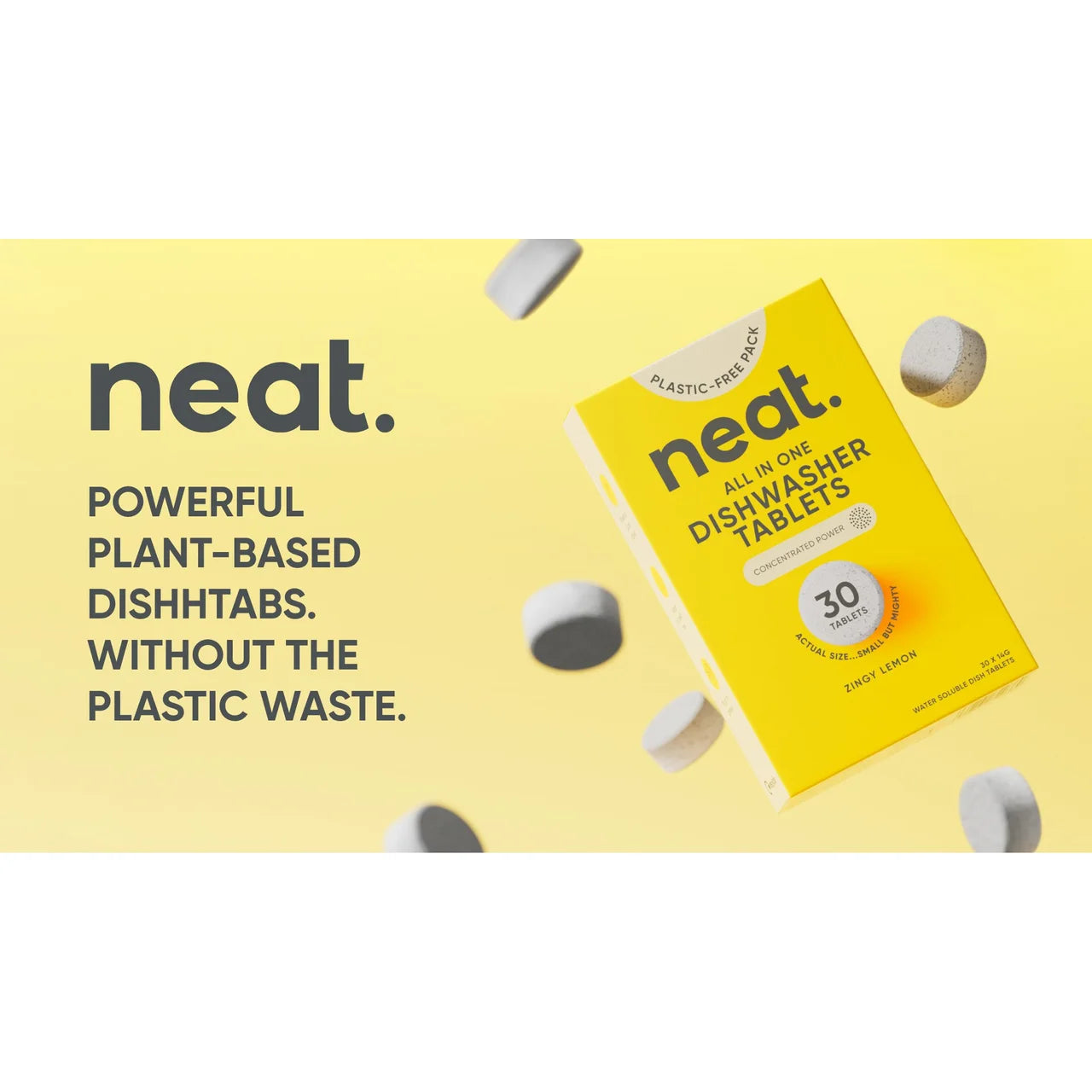 Neat All in One Dishwasher Tablets Lemon 30 per pack
