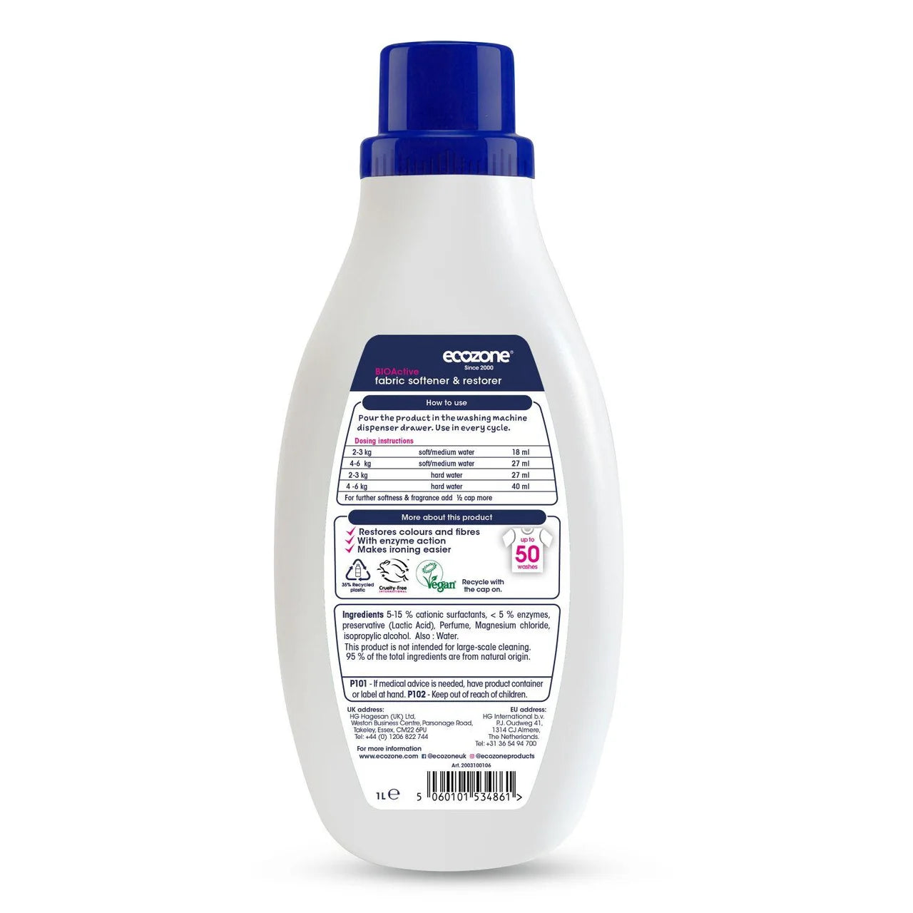 Ecozone BIOActive fabric softener & restorer 1L