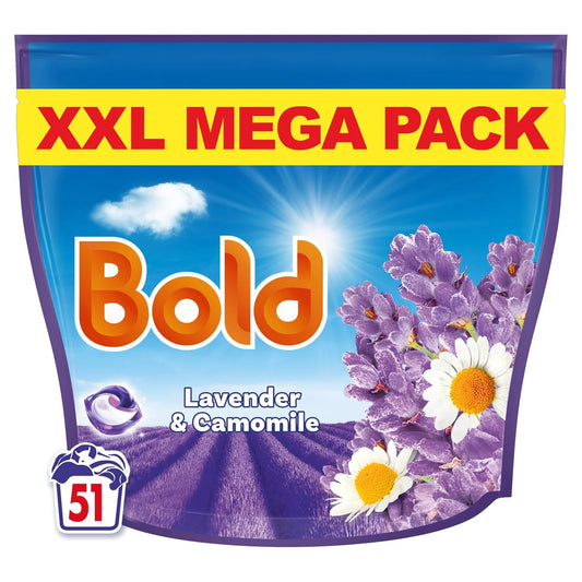Bold All-in-1 Pods Washing Liquid Capsules Lavender & Camomile 50 Washes