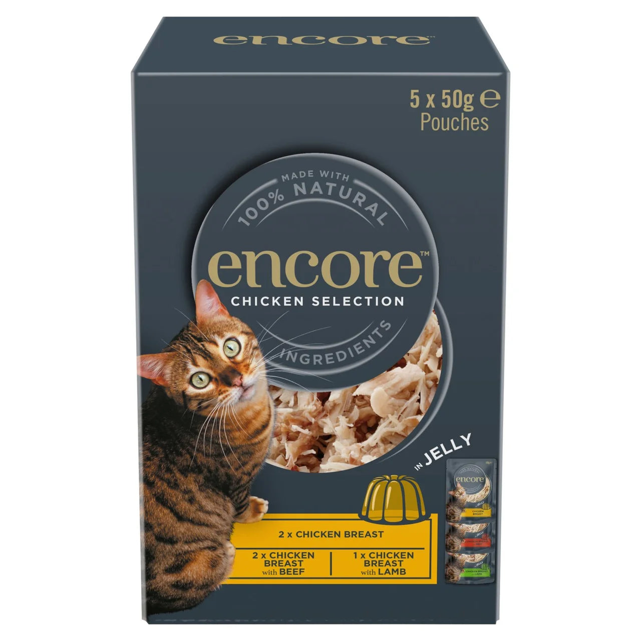 Encore Cat Pouch Chicken in Jelly 5 x 50g