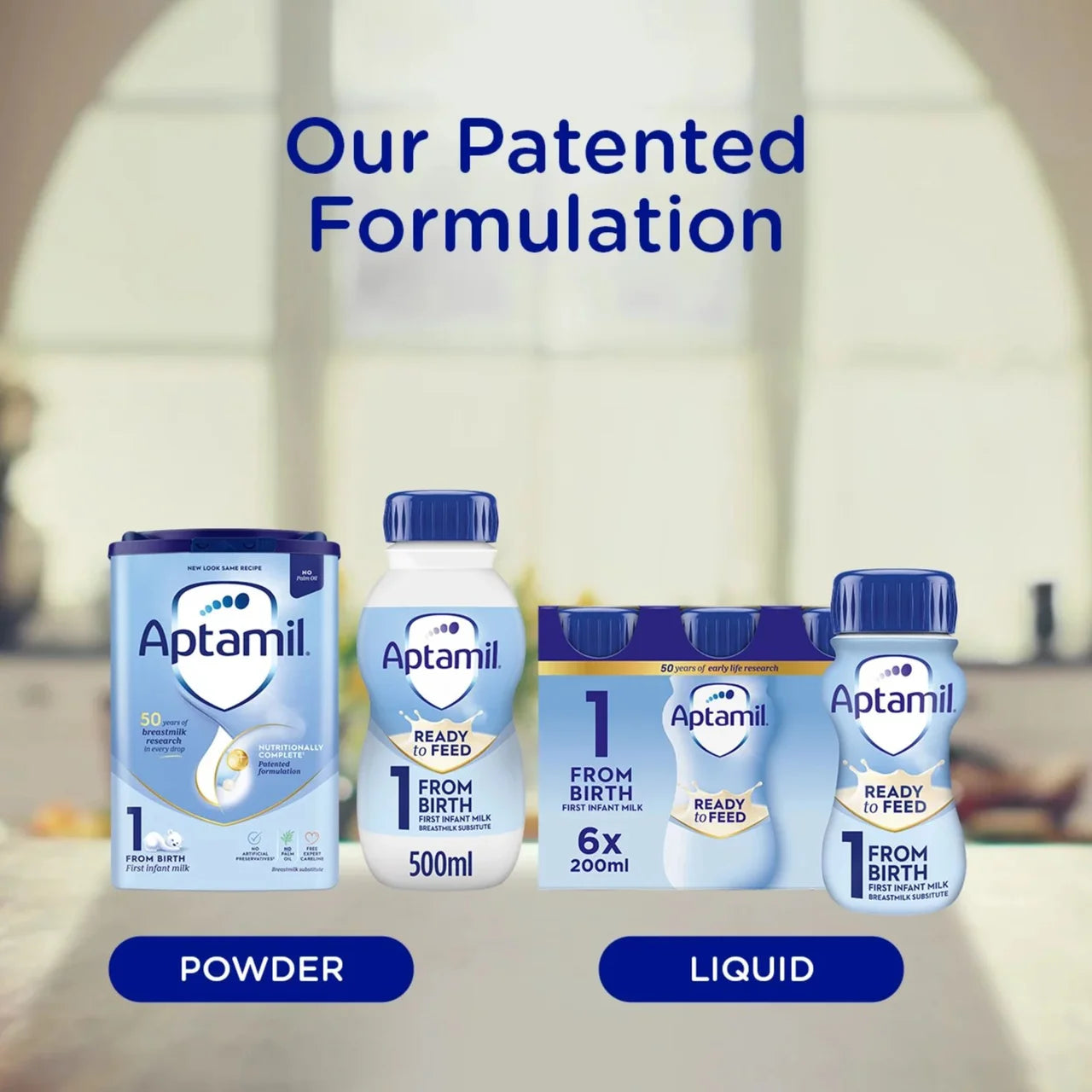 Aptamil 1 First Infant Baby Milk Formula Liquid Ready to Feed from Birth 200ml